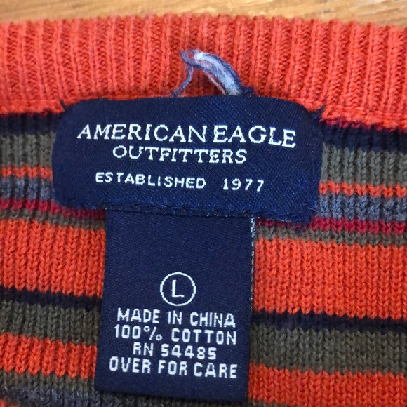 Y2K American Eagle Striped Longsleeve - Picture 8 of 11